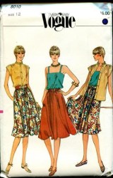 8010 VOG CAMI TOP,CAP SLV TOP,SEMI CIRCLE BIAS SKIRT PATTERN 14